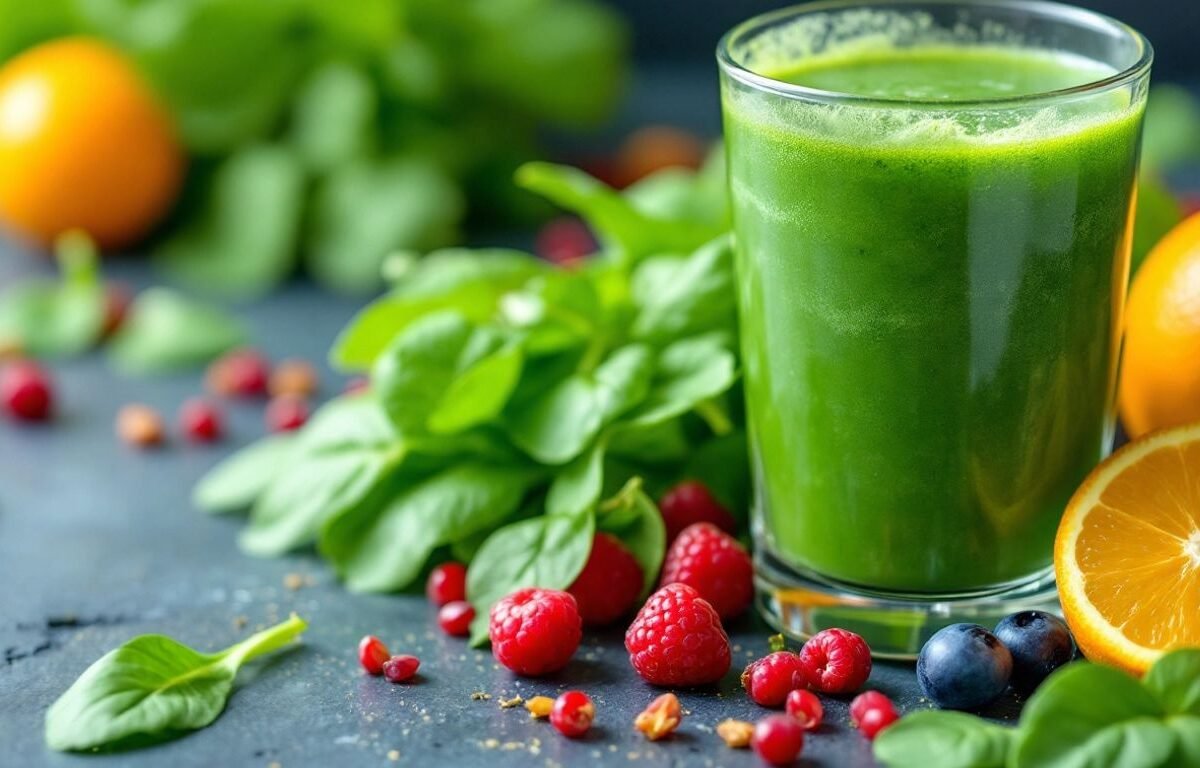 Sucos Energizantes com Espinafre