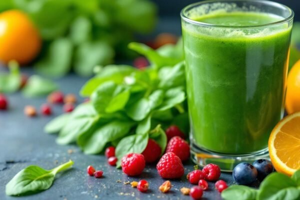 Sucos Energizantes com Espinafre