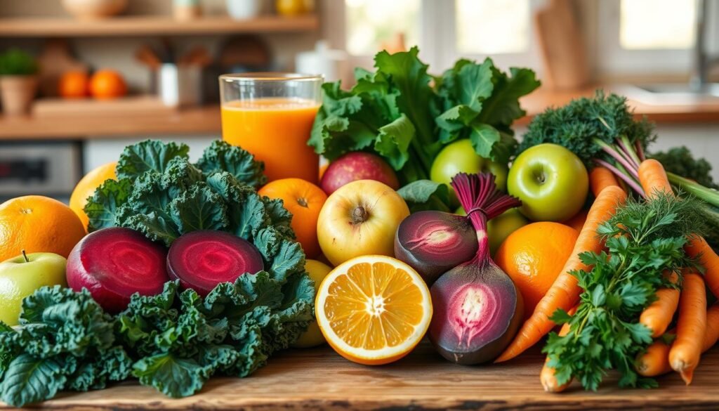 Ingredientes para sucos nutritivos