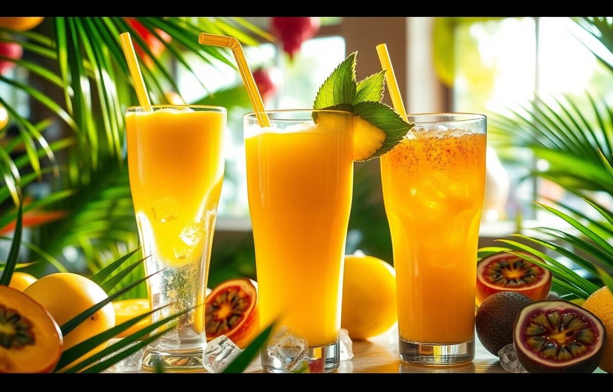 Receitas de sucos tropicais refrescantes
