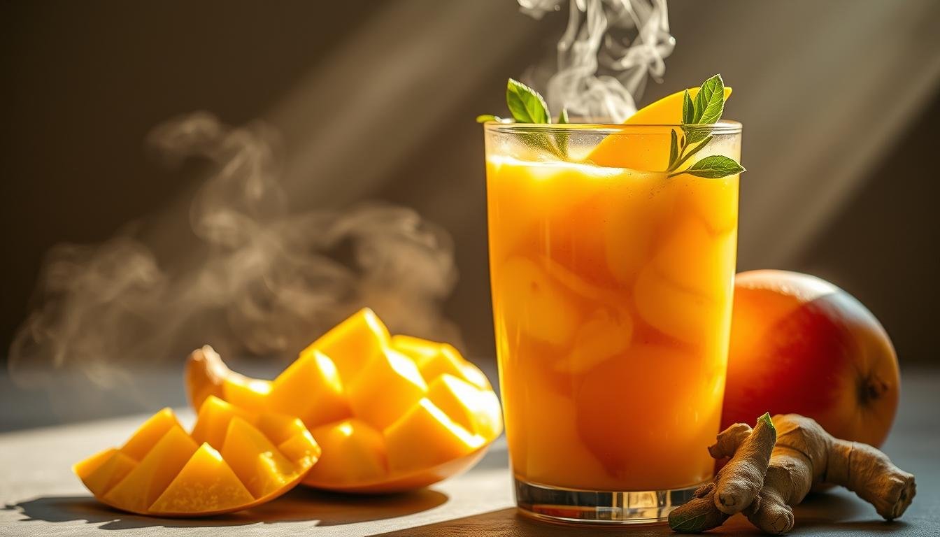 Suco de Manga com Gengibre