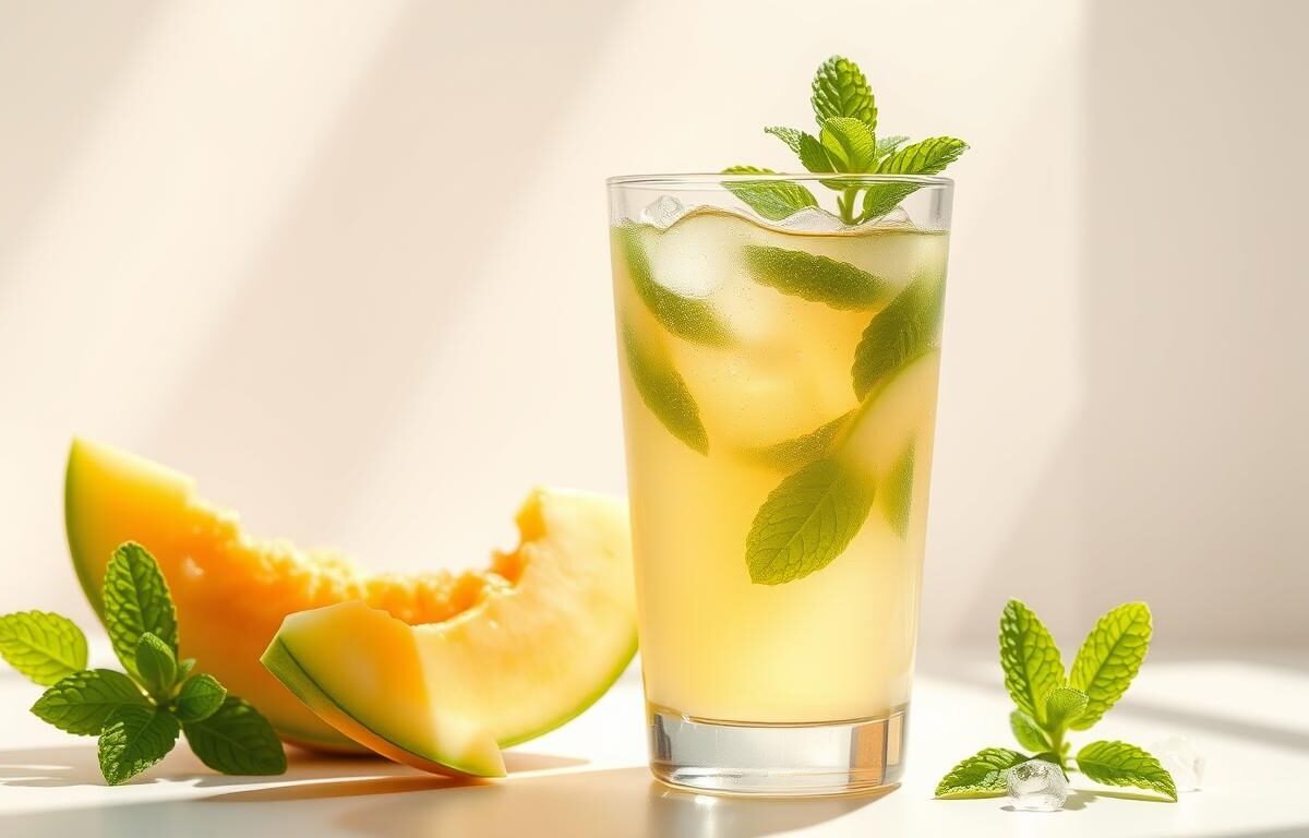 Suco de Melão com Hortelã