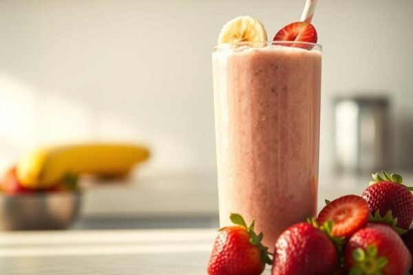 Suco de Morango com Banana