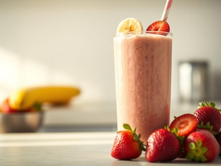 Suco de Morango com Banana