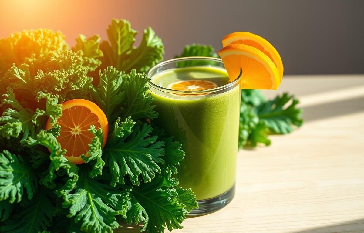 suco de couve com cenoura e laranja