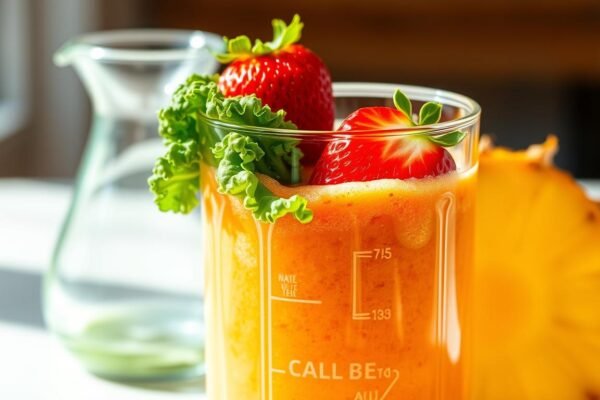 suco de couve com morango e abacaxi