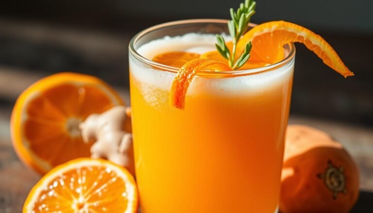 suco de laranja com cenoura e gengibre