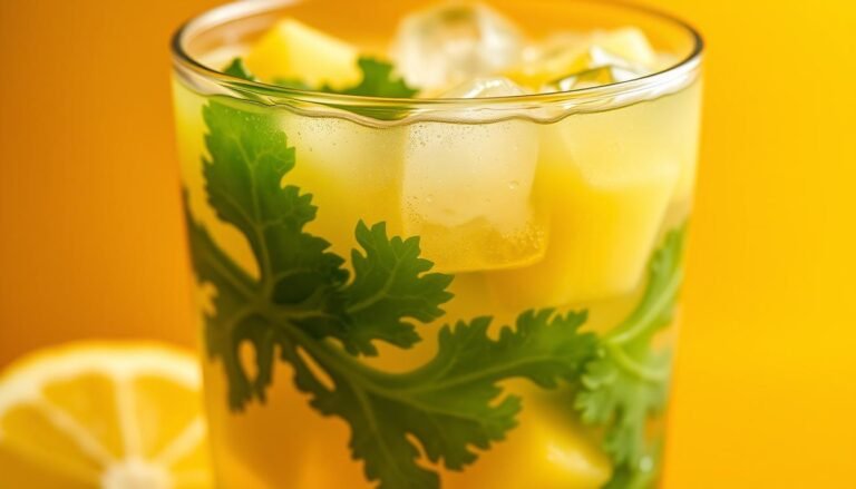 suco de limão com abacaxi e couve