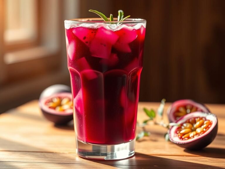 suco de maracujá com beterraba