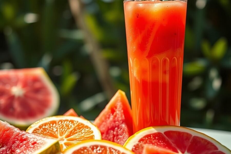 suco de melancia com laranja