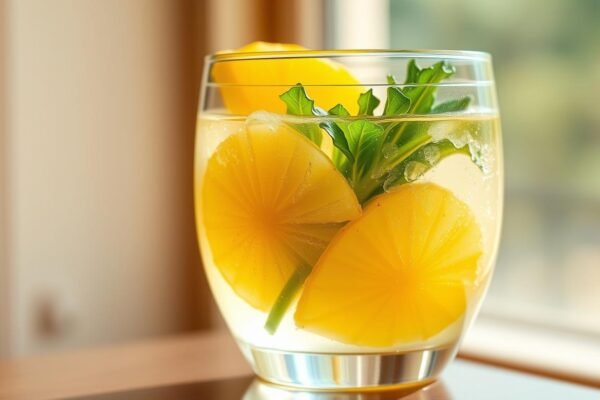 suco detox de água de coco com abacaxi e couve