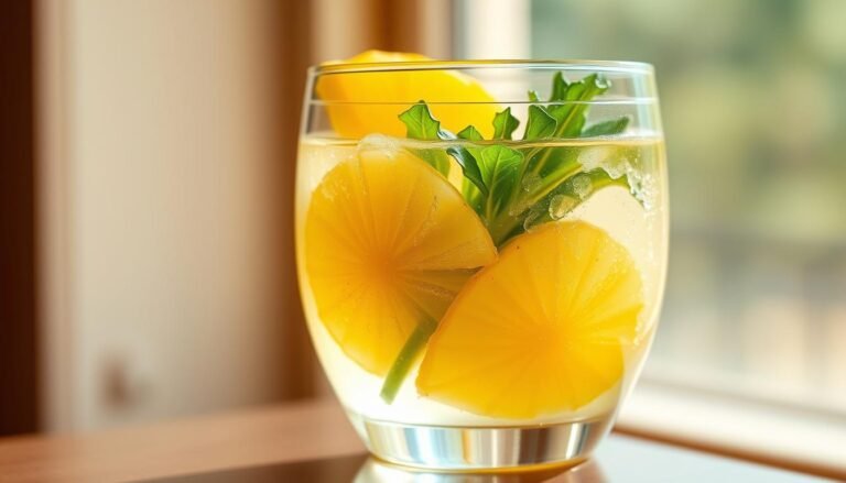 suco detox de água de coco com abacaxi e couve