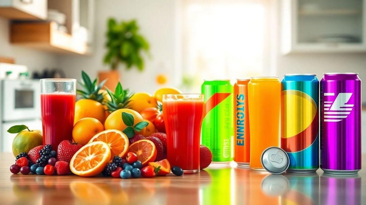 Suco Natural vs. Bebidas Energéticas Suco Natural vs. Bebidas Energéticas