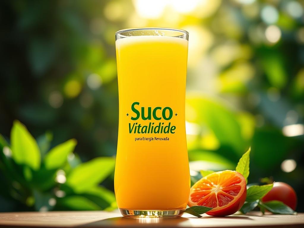 A vibrant, refreshing glass of "Suco Vitalidade para Energia Renovada" stands prominently against a lush, verdant backdrop. The juice, a blend of vibrant tropical fruits, exudes an inviting, natural hue that captures the essence of vitality. Soft, diffused lighting bathes the scene, creating a warm, welcoming atmosphere. The glass, elegantly shaped, reflects the sunlight, casting a subtle, radiant glow. In the foreground, the juice appears crisp and refreshing, beckoning the viewer to take a revitalizing sip. The overall composition conveys a sense of rejuvenation and renewed energy, perfectly aligning with the section title "Vitalidade: O Suco que Você Precisa Conhecer". A vibrant, refreshing glass of "Suco Vitalidade para Energia Renovada" stands prominently against a lush, verdant backdrop. The juice, a blend of vibrant tropical fruits, exudes an inviting, natural hue that captures the essence of vitality. Soft, diffused lighting bathes the scene, creating a warm, welcoming atmosphere. The glass, elegantly shaped, reflects the sunlight, casting a subtle, radiant glow. In the foreground, the juice appears crisp and refreshing, beckoning the viewer to take a revitalizing sip. The overall composition conveys a sense of rejuvenation and renewed energy, perfectly aligning with the section title "Vitalidade: O Suco que Você Precisa Conhecer".