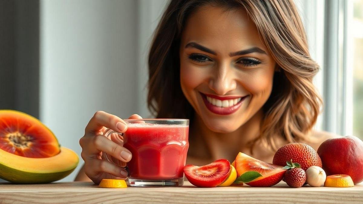 Por que o suco antioxidante que eu tomo ajuda a ter pele saudável e é o melhor suco para receber elogios pela aparência