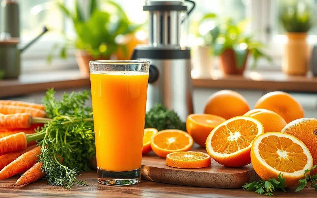 Receita de Detox de Cenoura com Laranja