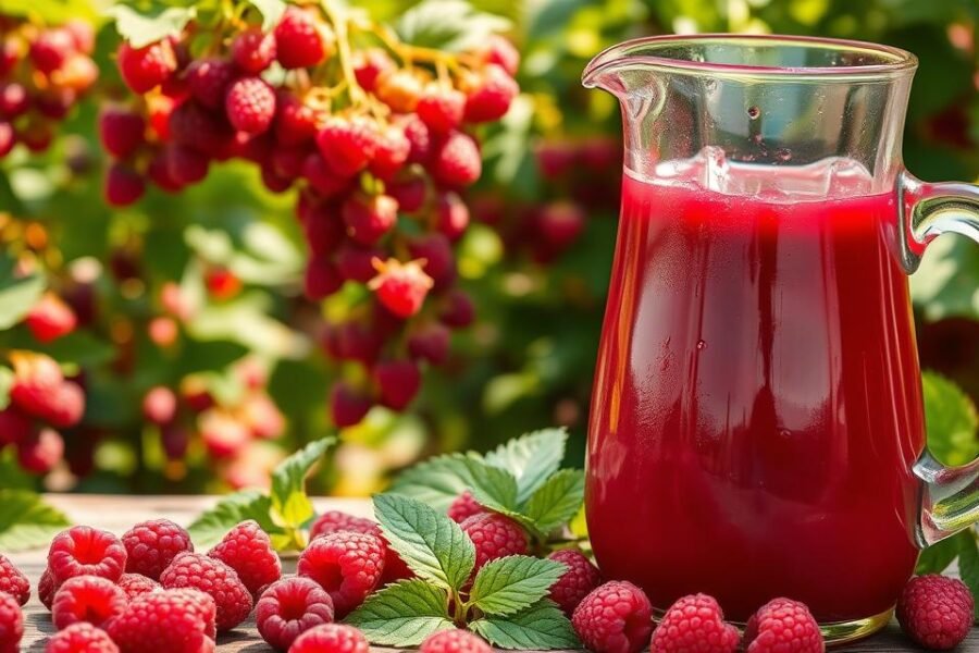 Receita de Suco de Framboesa Natural