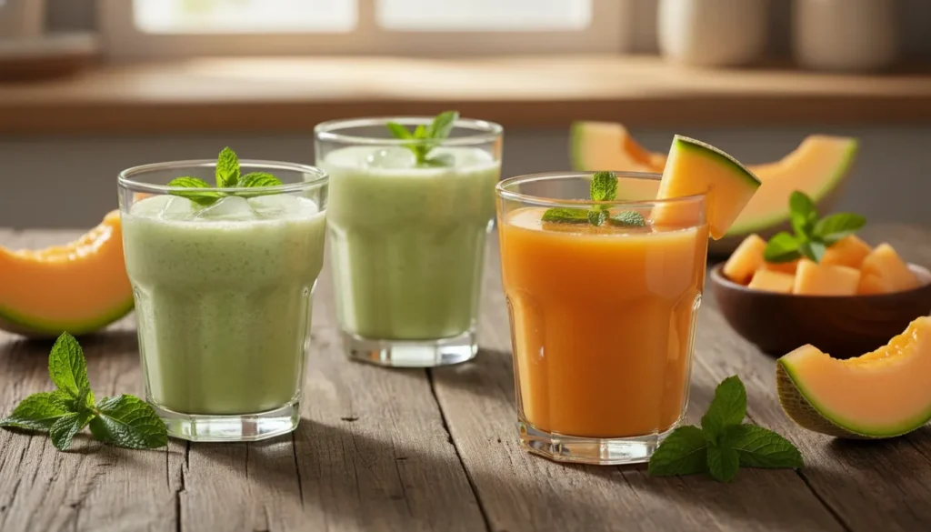 Mundo do Detox de Melão com Hortelã