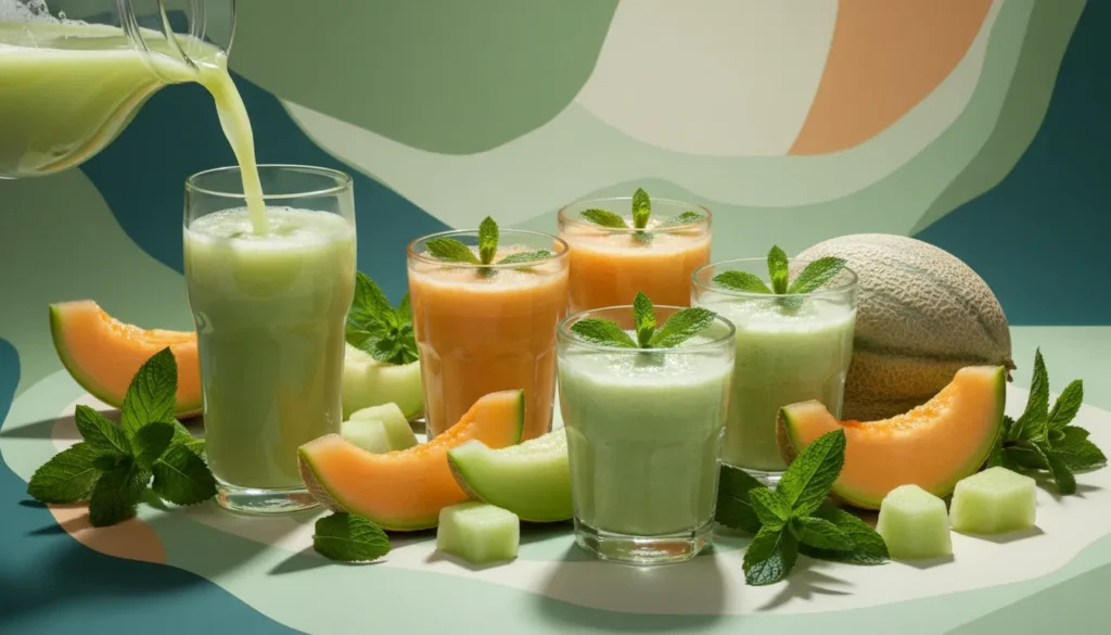Detox de Melão com Hortelã