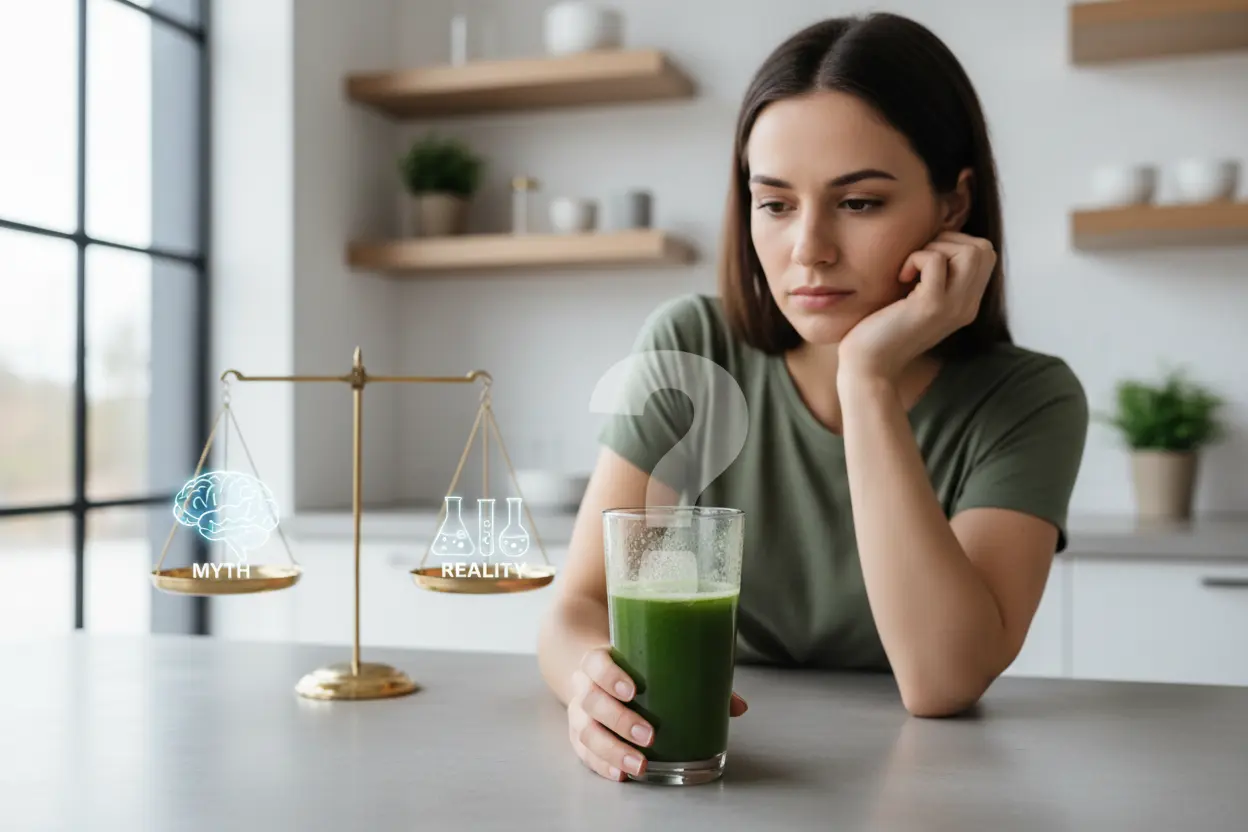 Preparando Suco de Couve e Abacaxi Mãos adicionando couve e abacaxi no liquidificador