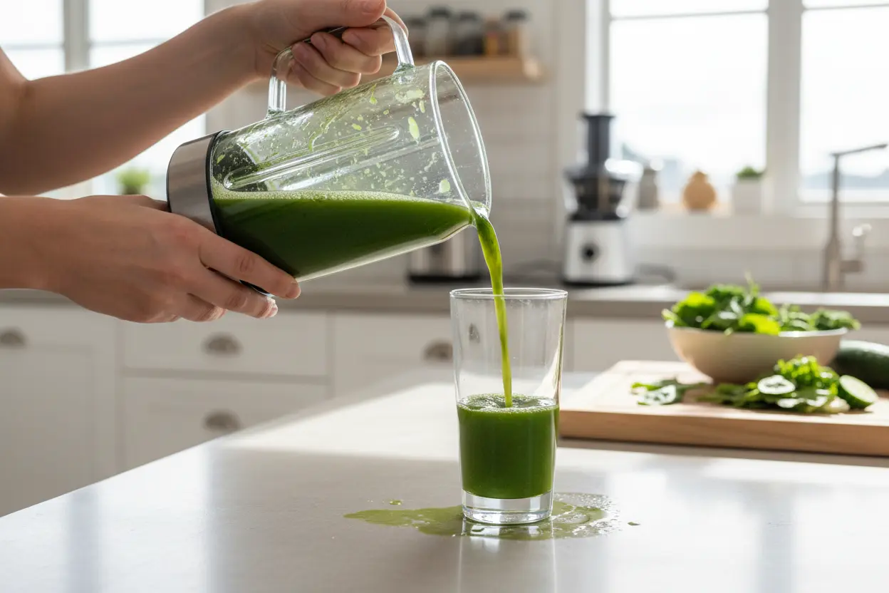 Preparando suco fresco para saúde