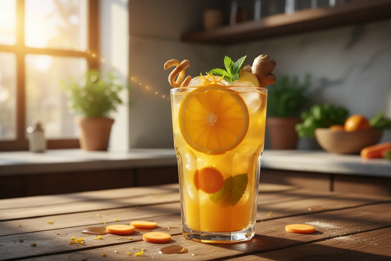 Suco para aumentar a imunidade rápido com frutas frescas