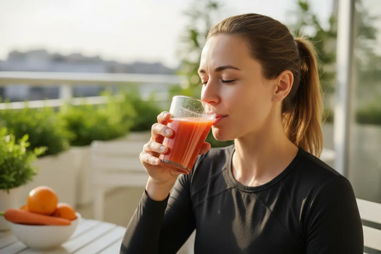 Descubra os suco de cenoura com laranja beneficios para energia e detox.