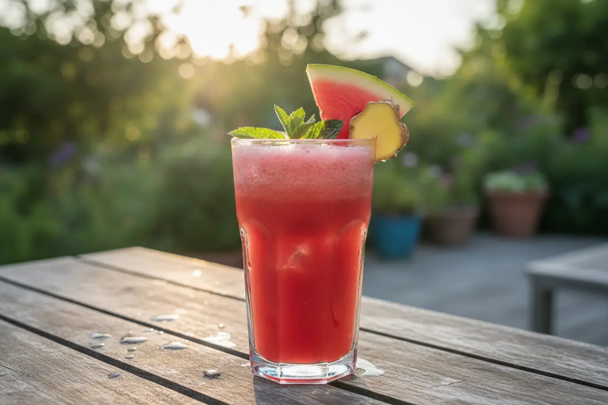 Suco de melancia com gengibre para emagrecer