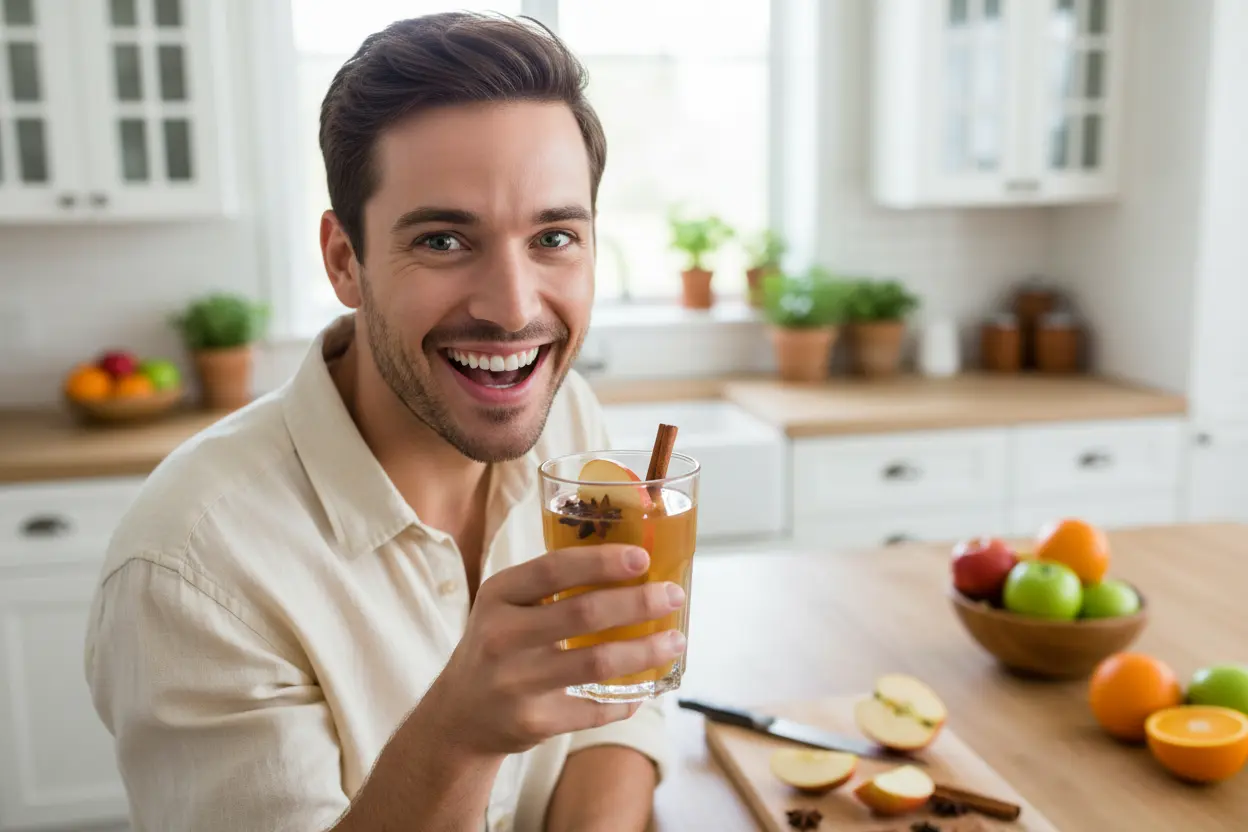 Benefícios do suco de maçã com canela