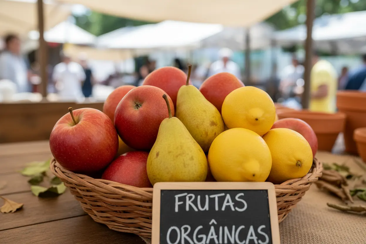 Frutas com casca para sucos nutritivos