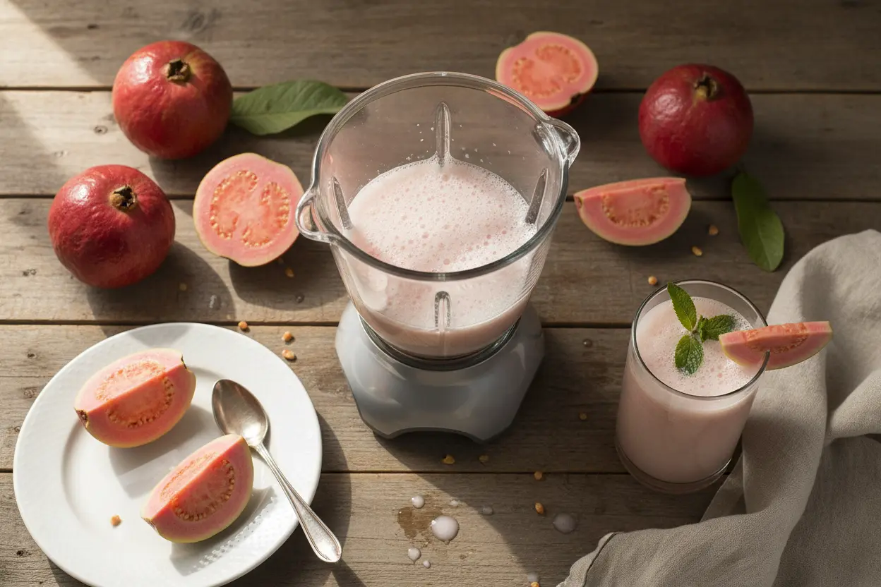 Receita de suco de goiaba vermelha