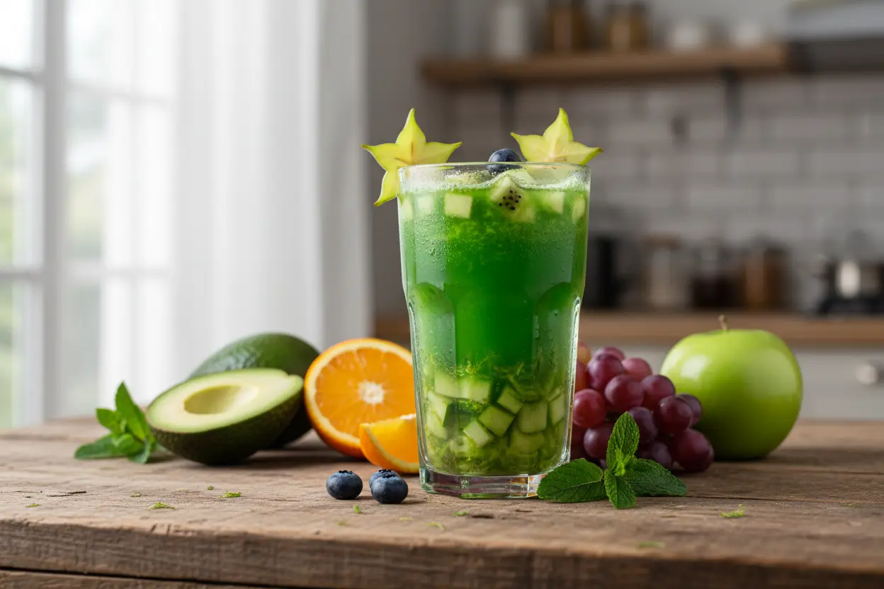 Suco de fruta com casca para mais nutrientes