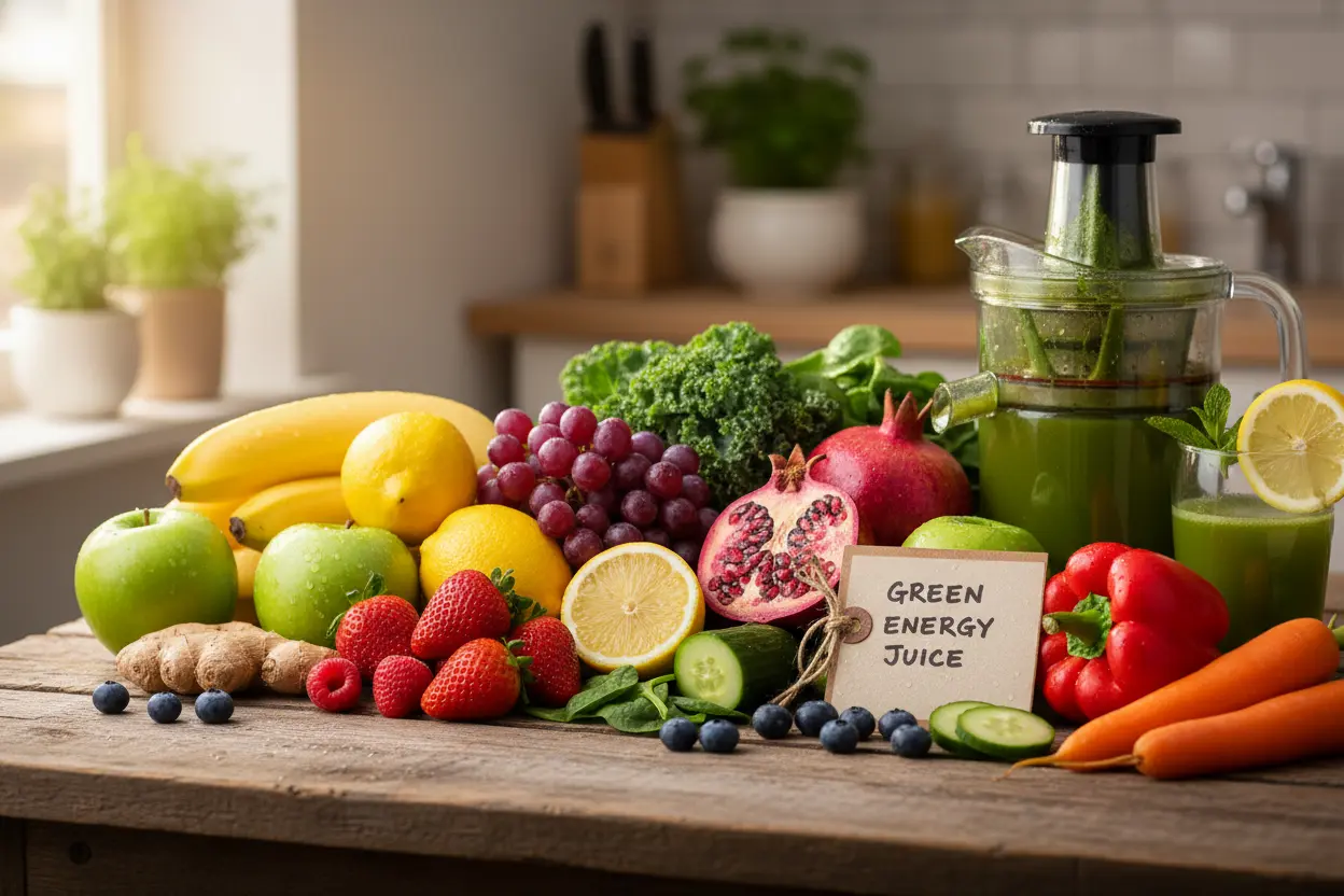 Ingredientes para suco para acabar com o cansaço