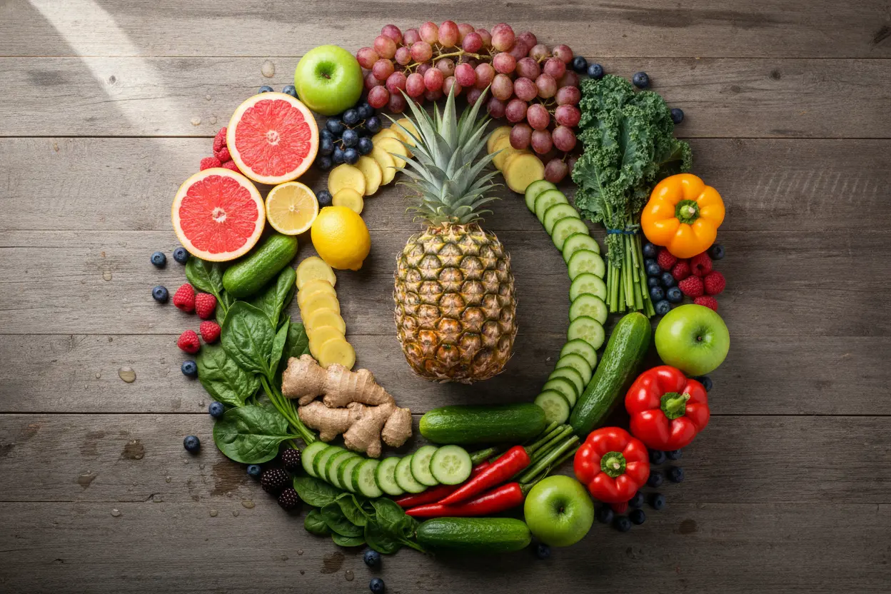 Ingredientes para suco queima gordura