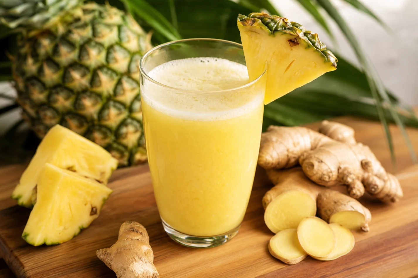 Suco de abacaxi com gengibre | Suco Pura Energia Suco de abacaxi com gengibre