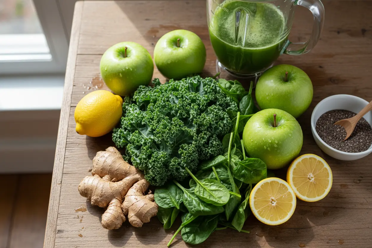 Ingredientes para suco verde