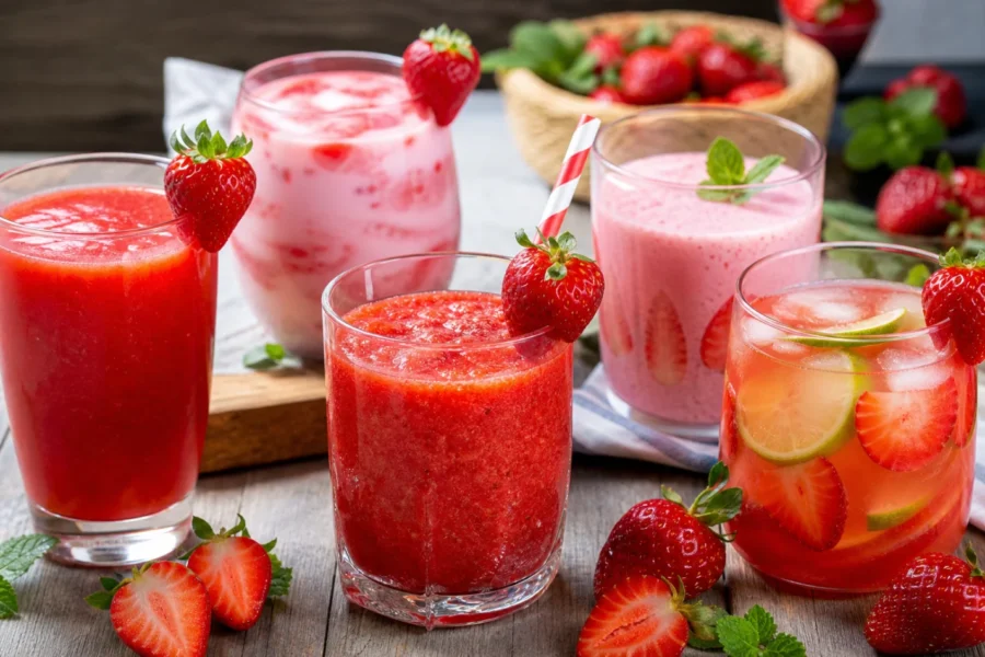 Receita de Suco de Morango com 5 Versões Irresistíveis e Frescas