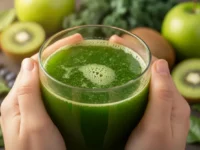 Suco verde sem coar