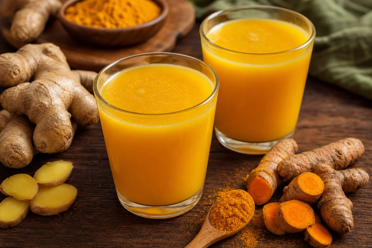 Sucos com gengibre e cúrcuma | Suco Pura Energia Sucos com gengibre e cúrcuma