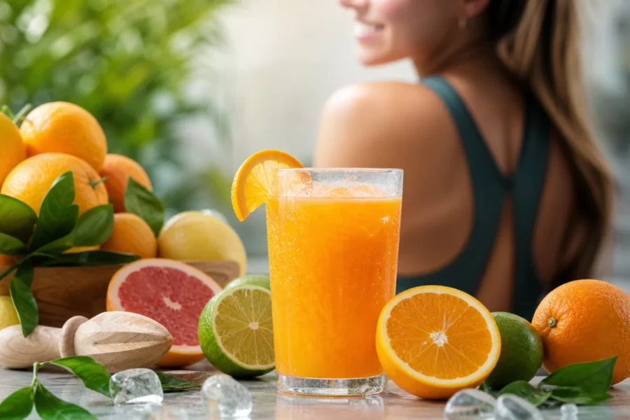 Suco Cítrico Refrescante com Vitamina C para Energia e Leveza