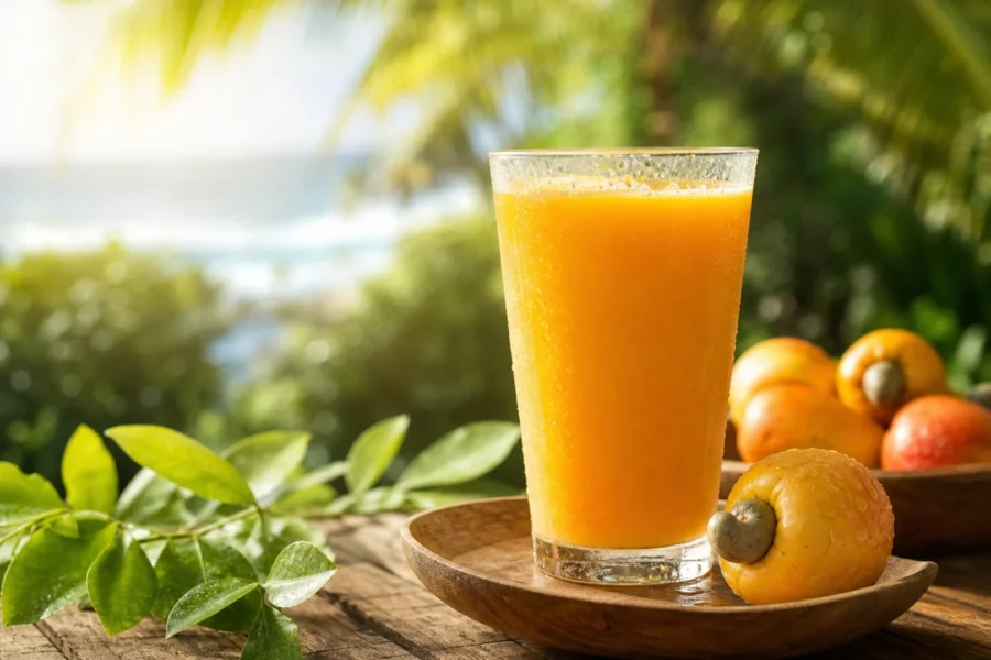Suco de Cajá para Refrescar e Dar Energia nos Dias Quentes