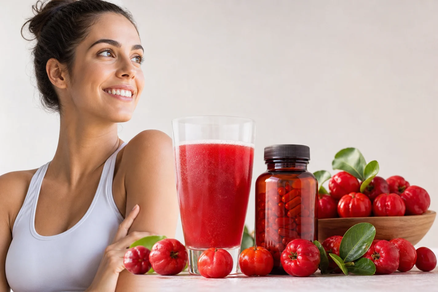 Benefícios da vitamina de acerola | Suco Pura Energia Benefícios da vitamina de acerola