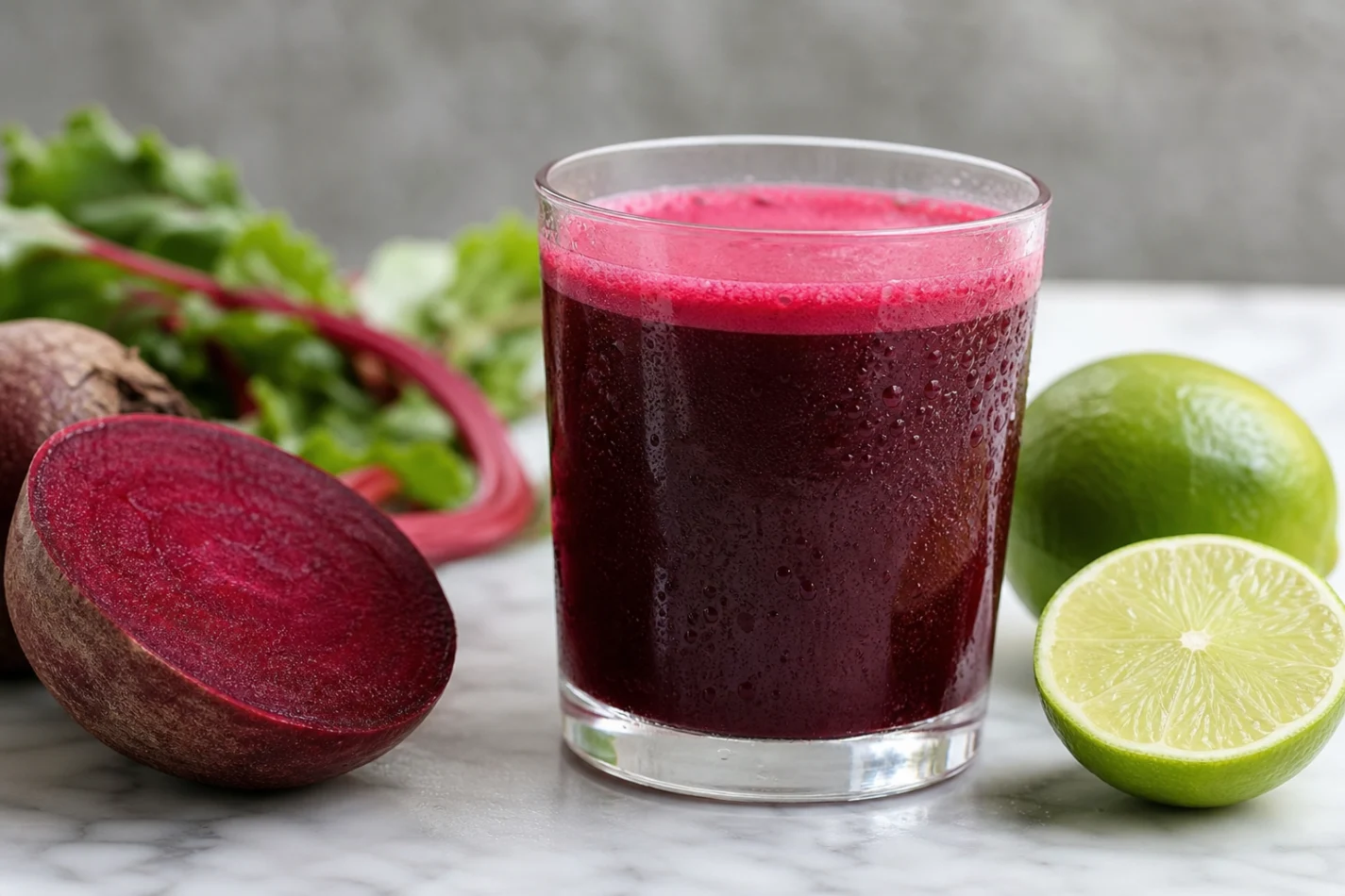 Suco de beterraba com limão 