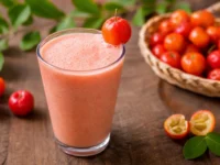 Vitamina de Acerola com Leite Cremosa e Rica em Vitamina C