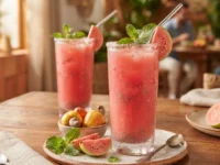 Prepare Hoje no Lanche: Suco Aurora de Goiaba e Caju Cremoso, Refrescante e com Sabor que Derrete na Boca