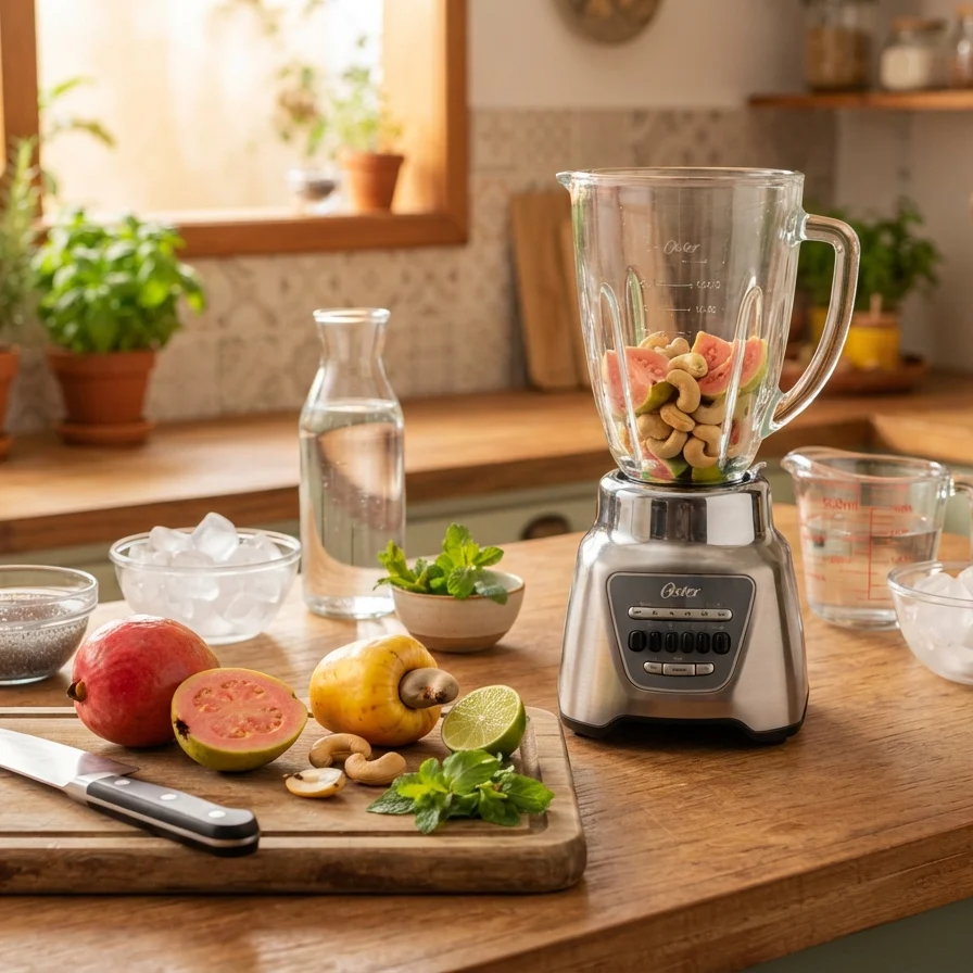 Prepare Hoje no Lanche: Suco Aurora de Goiaba e Caju Cremoso, Refrescante e com Sabor que Derrete na Boca - Ingredientes e Preparo