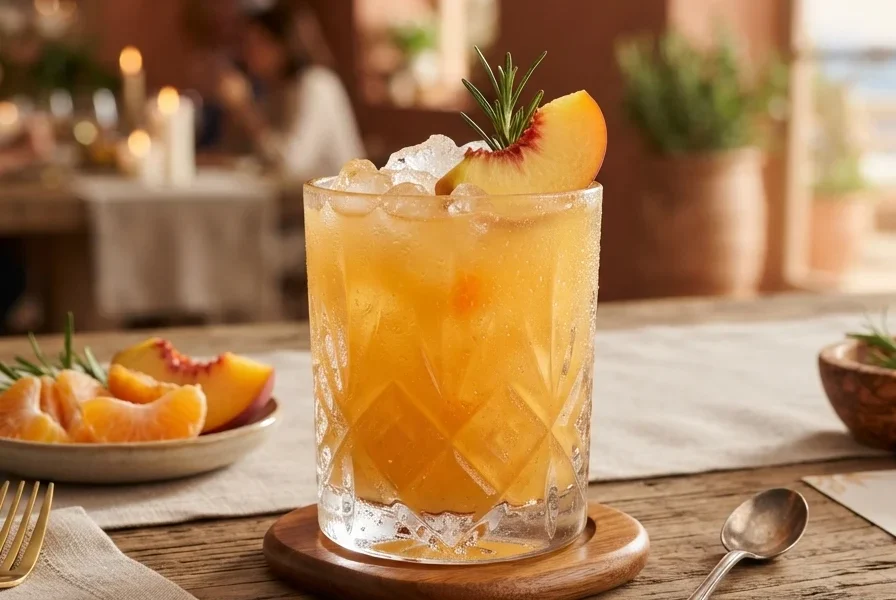 Suco Brisa Dourada de Pêssego, Tangerina e Alecrim: Refrescante e Nutritivo