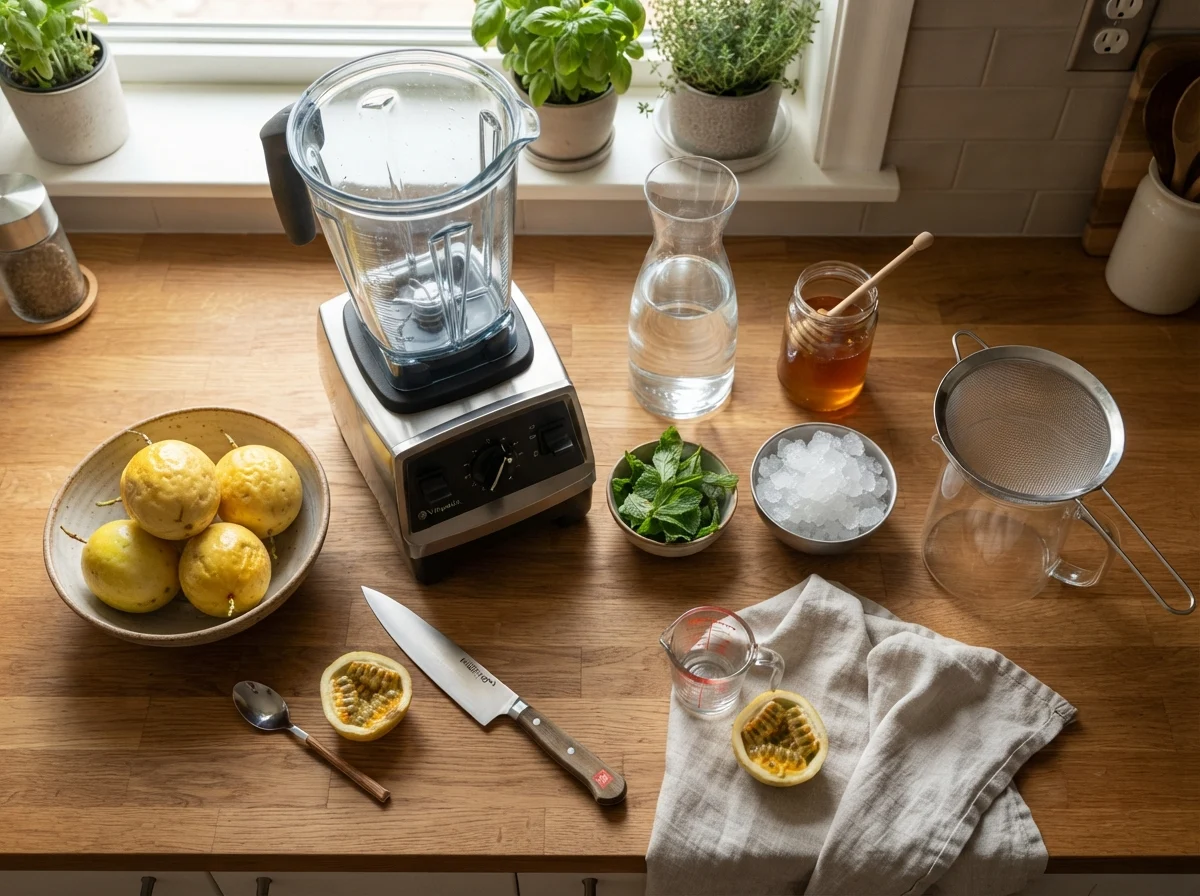 Suco de Maracujá Natural: Receita Cremosa, Refrescante e Cheia de Benefícios - Preparo dos Ingredientes