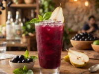 Suco Rubi de Jabuticaba, Pera e Manjericão Fresco: Refrescante e Nutritivo