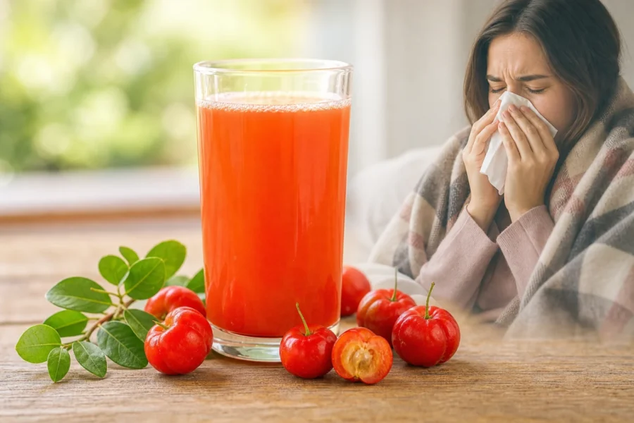 Suco de Acerola É Bom para Gripe e Pode Apoiar a Imunidade